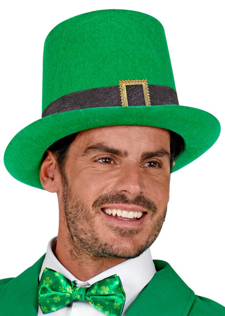 chapeau Saint Patrick, chapeau vert, chapeau haut de forme, chapeau leprechaun, Chapeau Saint Patrick, Haut de Forme Vert