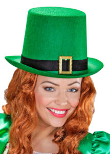 chapeau Saint Patrick, chapeau vert, chapeau haut de forme, chapeau leprechaun