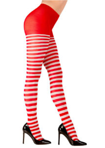 collants rayés, collant rouge et blanc, accessoire de clown, accessoire déguisement, collant à rayures, collants rayés, accessoire déguisement clown