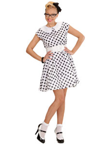 déguisement années 50, robe années 50 déguisement, costume années 50 femme, costume années 60 femme, déguisement années 60 femme, robe à pois déguisement femme, déguisement rock femme, déguisement sixties femme