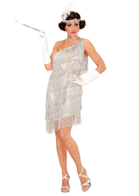 robe charleston déguisement, déguisement charleston, déguisement années 30, robe années 20, costume cabaret, déguisement cabaret femme, Déguisement Charleston Silver