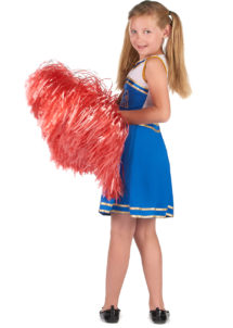 pompom girl enfant, déguisement fille, déguisements enfants, déguisement cheerleader fille, Déguisement de Pom Pom Girl Blue, Fille