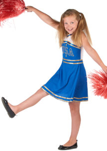 pompom girl enfant, déguisement fille, déguisements enfants, déguisement cheerleader fille
