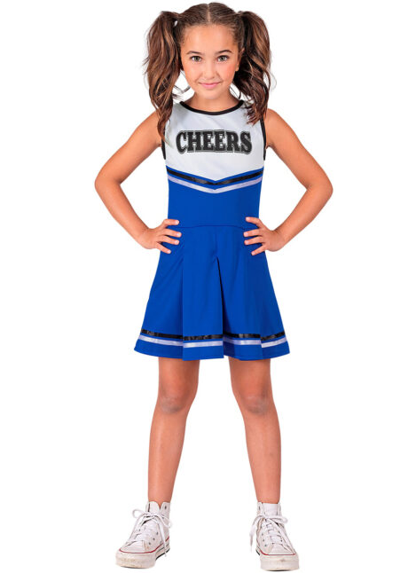 déguisement cheerleader enfant, déguisement pompom girl enfant, Déguisement de Cheerleader Bleu, Fille