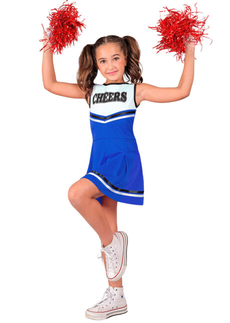 déguisement cheerleader enfant, déguisement pompom girl enfant, Déguisement de Cheerleader Bleu, Fille