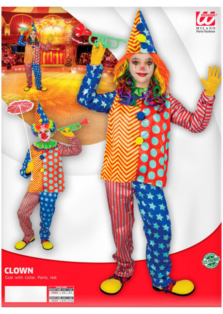 déguisement de clown fille, costume clown fille, Déguisement de Clown Etoiles, Fille