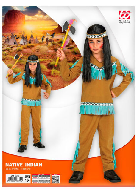 déguisement d'indien enfant, costume indien garçon, déguisement indien garçon, costume indien pour enfant, Déguisement d’Indien Apache, Garçon