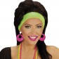 boucles d'oreilles roses, bijoux disco, bijoux fluo, bijoux années 80, bijoux pour déguisements, accessoires fluos, accessoires années 80, collier disco, bijoux plastique fluo pas cher Boucles d’Oreilles Années 80, Roses