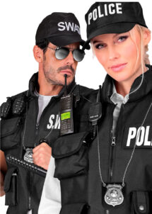 badge police sur chaîne, badge police collier, collier plaque police