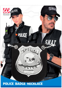 badge police sur chaîne, badge police collier, collier plaque police