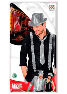 bretelles à paillettes sequins, bretelles argent