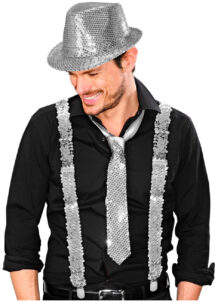 bretelles à paillettes sequins, bretelles argent