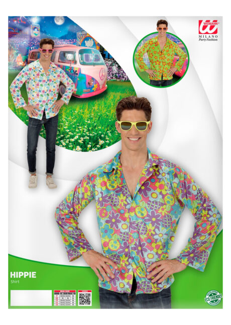 chemise hippie, déguisement hippie pour homme, Chemise Hippie, Velours à Fleurs