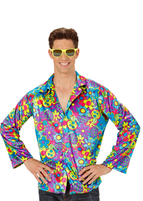 chemise hippie, déguisement hippie pour homme, Chemise Hippie, Velours à Fleurs