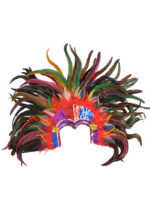 coiffe brésilienne, accessoire carnaval de rio, coiffe de carnaval, coiffure brésilienne, accessoire déguisement, déguisement brésilienne, coiffe brésilienne à plumes