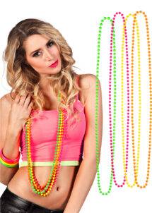 colliers années 80, colliers perles fluo, Colliers Années 80, Perles Fluos