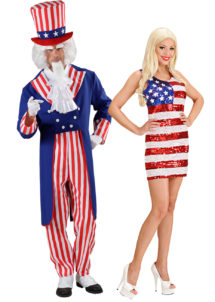 déguisement couple américains, déguisements états unis, déguisement couple états unis, Déguisements Couple, Oncle Sam et Miss USA