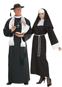 déguisements couples, déguisement curé et bonne soeur, déguisement couple religieux
