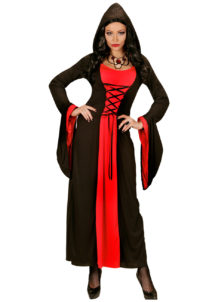 Robe Déguisement Médiévale Femme – Style Sorcière/vampire/reine – Taille S à 5XL, Avec Capuche – Pour Halloween, Cosplay, Fêtes
