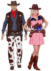 déguisements couples, déguisements cowboys, déguisements farwest, déguisement couple de cowboys