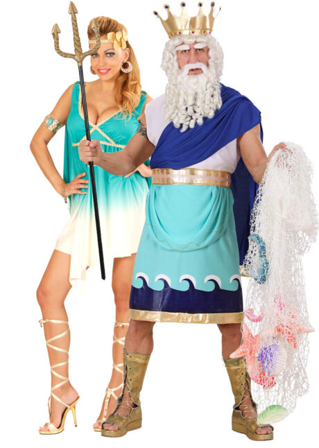 déguisements à deux, costumes couples, déguisements Poseidon et déesse, Déguisements Couple, Déesse de l’Olympe et Poséidon
