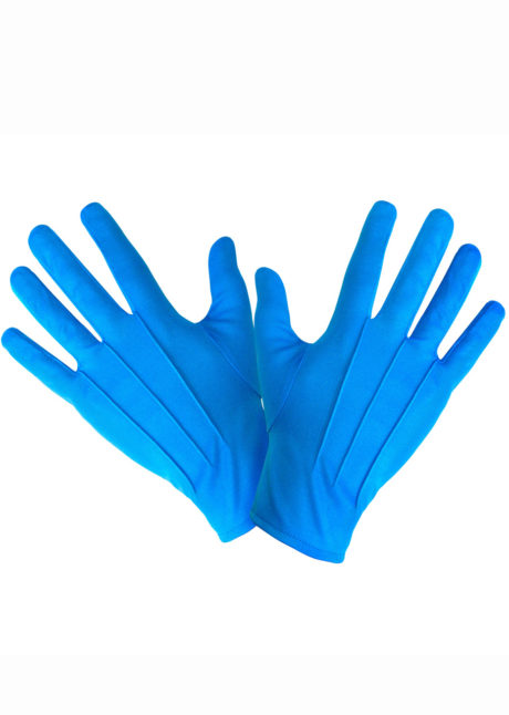 gants bleus, gants de couleur, gants bleus déguisement, gants pour adulte, gants de déguisement, accessoires gants déguisement, gants déguisement, gants homme déguisement, Gants Courts, Bleus