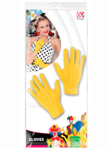gants jaunes, gants de clown, gants de couleur, gants déguisement, accessoire gants déguisements, gants homme déguisement