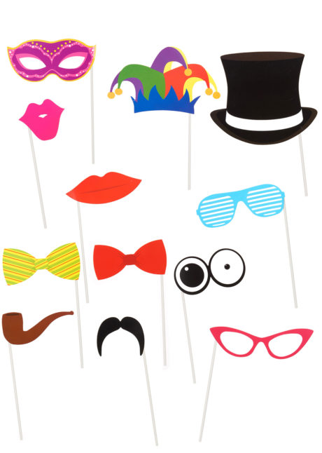 kit Photo Booth, moustaches pour photos, accessoire déguisement photos, accessoires déguisements, Kit Photo Booth, Accessoires Colorés