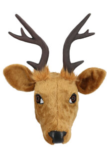 masque de Renne en fausse fourrure, masque animal fourrure, masque Renne