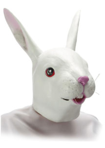 masque de lapin latex, masque de lapin en latex, masque lapin adulte, masques animaux, animal latex