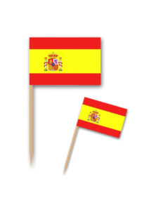 pics apéro drapeaux Espagne, pics apéritifs drapeaux de l'Espagne, coupe du monde, Pics Drapeaux de l’Espagne