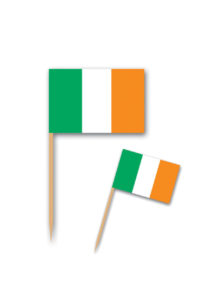 pics drapeaux irlandais, pics apéritifs drapeaux, saint patrick