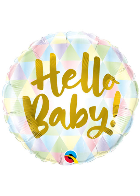 ballon hélium, ballon baby shower, ballon naissance,, Ballon Baby Shower, Hello Baby, en Aluminium