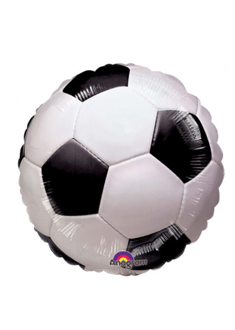 ballon football, ballon hélium foot, ballon aluminium, ballon de football, Ballon de Foot Noir et Blanc, en Aluminium
