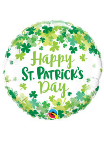 ballon aluminium, ballon hélium, ballon trèfle, ballon saint patrick, décorations saint patrick, Ballon Saint Patrick, Happy St Patrick’s Day, en Aluminium