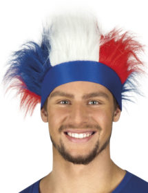 bandeau de supporter france, accessoires euro 2016, accessoire de supporter France, Euro 2016, boutique du supporter, drapeaux france, drapeau france, tricolore, Bandeau France avec Cheveux