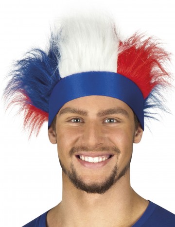bandeau de supporter france, accessoires euro 2016, accessoire de supporter France, Euro 2016, boutique du supporter, drapeaux france, drapeau france, tricolore Bandeau France avec Cheveux