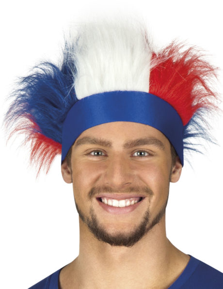 bandeau de supporter france, accessoires euro 2016, accessoire de supporter France, Euro 2016, boutique du supporter, drapeaux france, drapeau france, tricolore, Bandeau France avec Cheveux