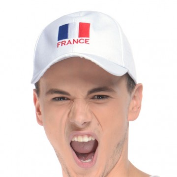 casquette france, supporter euro 2016, accessoires de supporter france, accessoires euro 2016, accessoires france euro 2016, boutique supporter Casquette de Supporter France, Blanc
