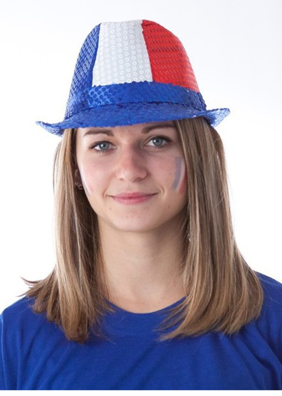 Chapeau Supporter Angleterre Rouge Et Blanc - Cheveux Attachés, Unisexe Pour Coupe Du Monde