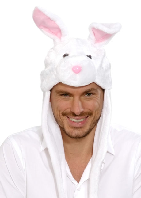 TRIXES Chapeau de Lapin de Pâques - Chapeaux Amusants pour soirée déguisée,  déguisement de Lapin, Cosplay - Chapeau de Lapin Blanc et Rose Moelleux