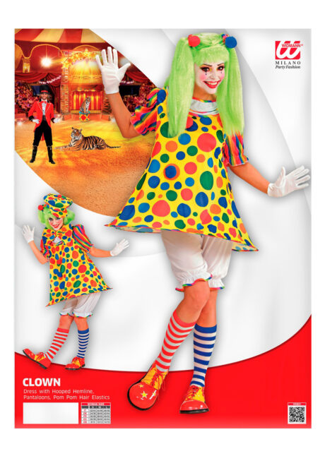 déguisement clown femme, costume de clown adulte, Déguisement Clown Cerceau