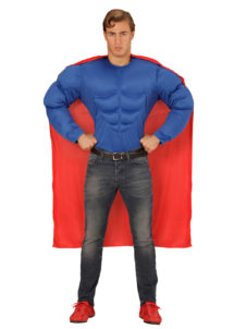 déguisement super héros homme, cape de super héros, soirée super héros, costume super héros homme, costume faux muscles homme
