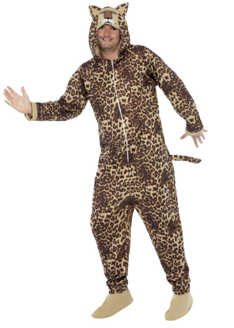 déguisement de léopard, déguisements d'animaux, déguisement jungle, costume de léopard adulte, déguisement léopard homme, Déguisement de Léopard, Combinaison