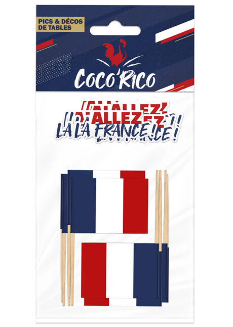 pics apéro drapeaux france, pics drapeau de la France, confettis france, Confettis Allez la France et Pics Apéro France