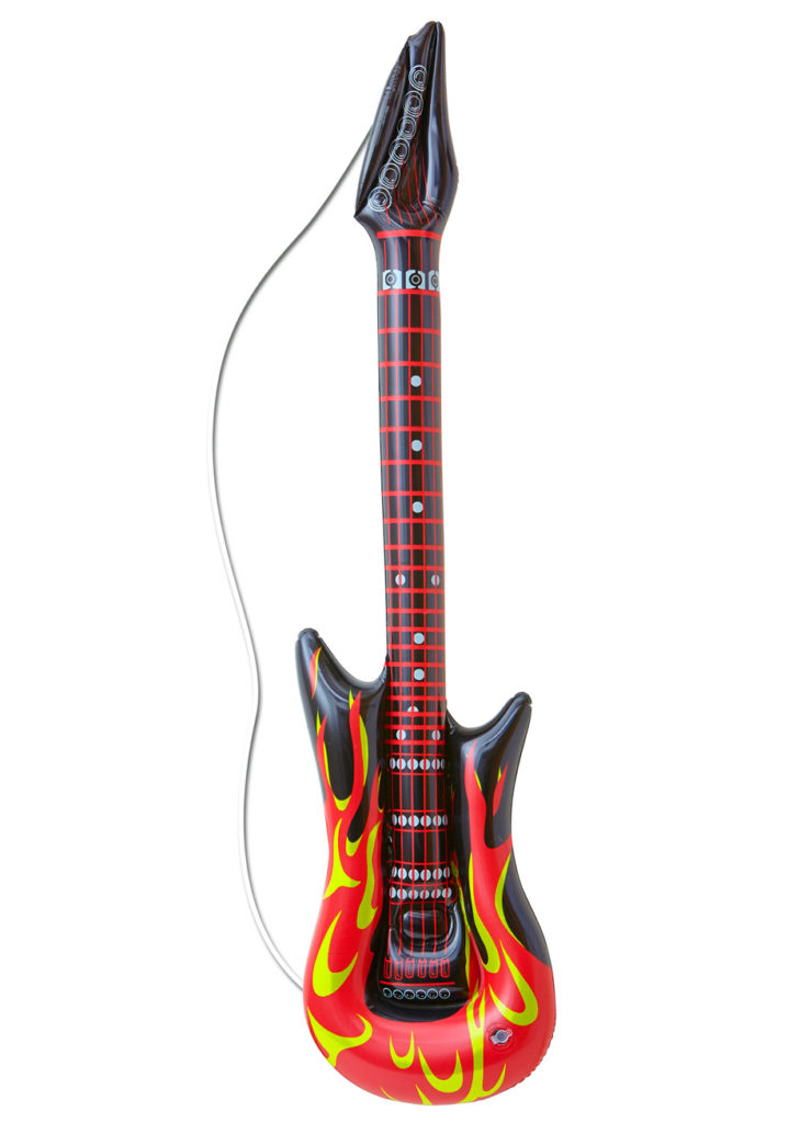 Guitare Gonflable Rock - 100 Cm - PVC - Pour Fêtes, Anniversaires, Carnavals - Accessoire Déco Amusant