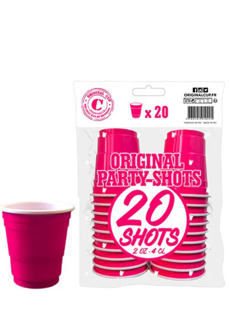 shooters, verres à shots, gobelets shot, original cup, red cup, Vaisselle États Unis, Gobelets Shooters x 20, Original Cup