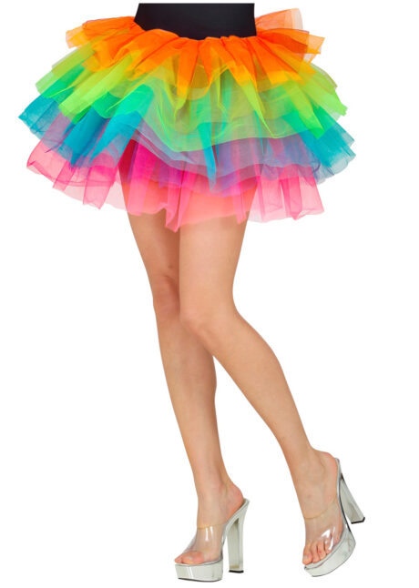 tutu déguisement, tutu multicolore, jupe licorne, Tutu Fluo Multicolore, en Tulle