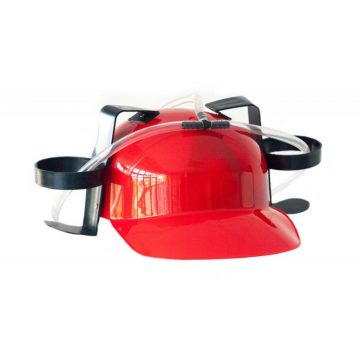 casque bière, casque boissons, casquette porte canettes, casques humour, casques pailles Casque Boissons, Rouge