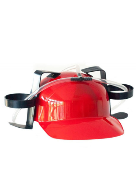 casque bière, casque boissons, casquette porte canettes, casques humour, casques pailles, Casque Boissons Porte Canettes, Rouge